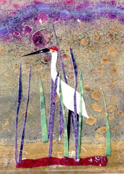 "Color Purple" by Gail McCoy, Sun Prairie WI - Collage- SOLD